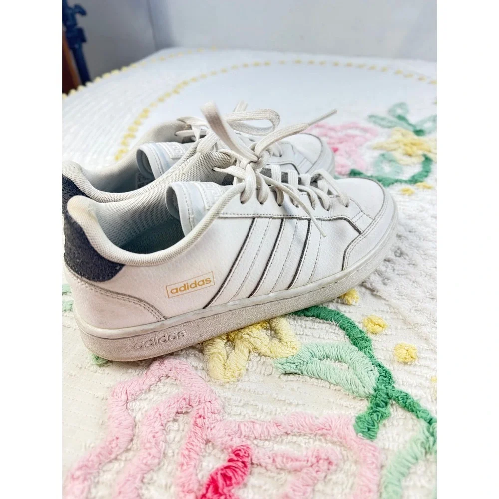 Adidas Grand Court Base Sneakers White Athletic Shoes Women's Size 9‎